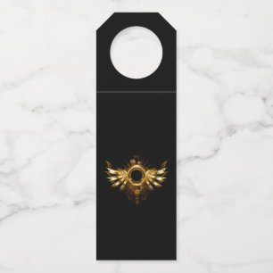 Steampunk wings bottle tag