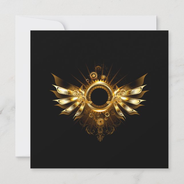 Steampunk wings card (Front)