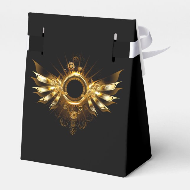 Steampunk wings favor box (Back Side)