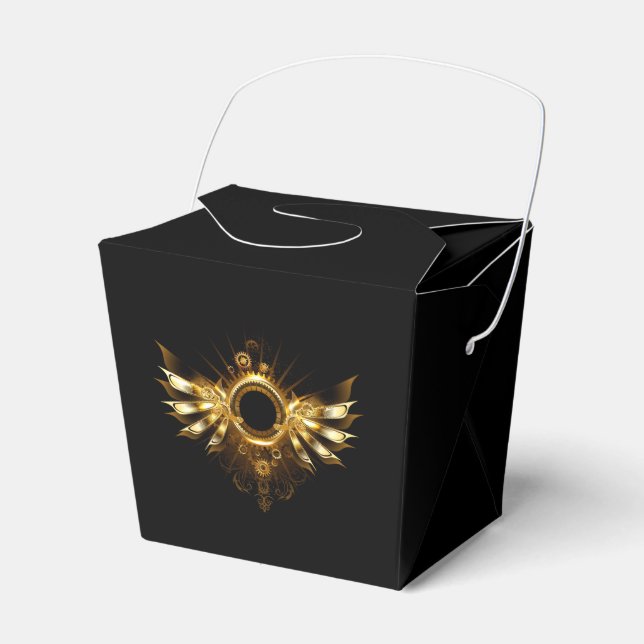 Steampunk wings favor box (Front Side)