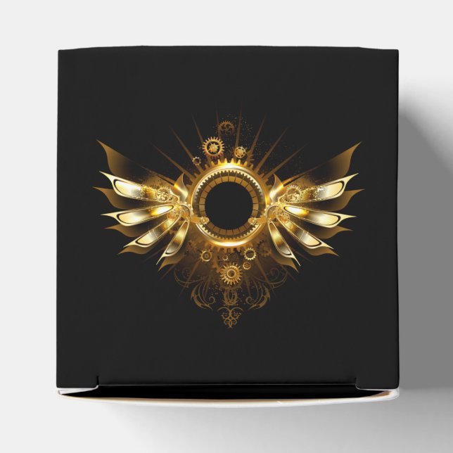 Steampunk wings favor box (Top)