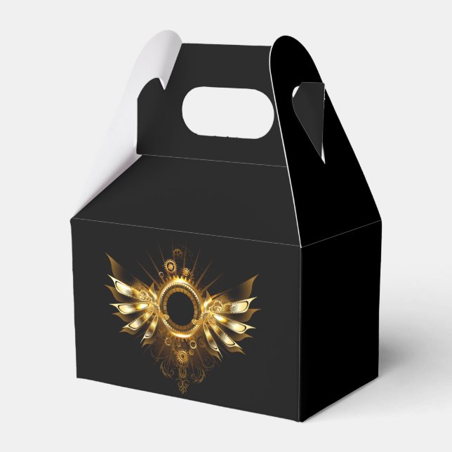 Steampunk wings favor box (Front Side)