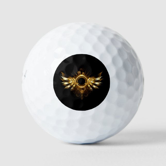Steampunk wings golf balls (Front)