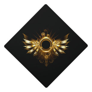 Steampunk wings graduation cap topper