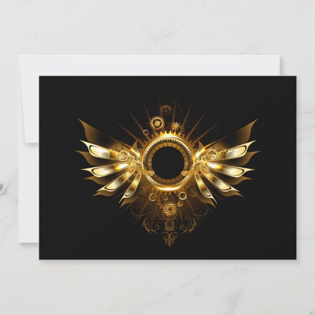 Steampunk wings holiday card (Front)