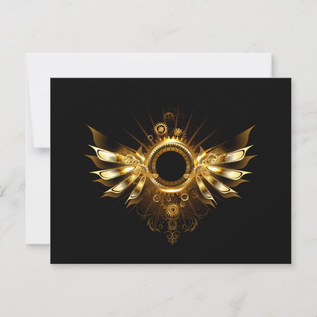 Steampunk wings holiday card (Front)