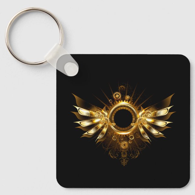 Steampunk wings keychain (Front)
