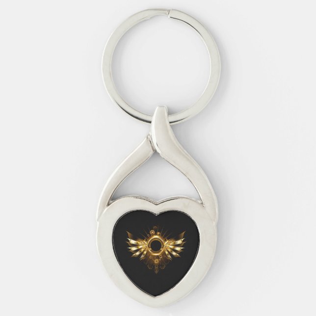 Steampunk wings keychain (Front)