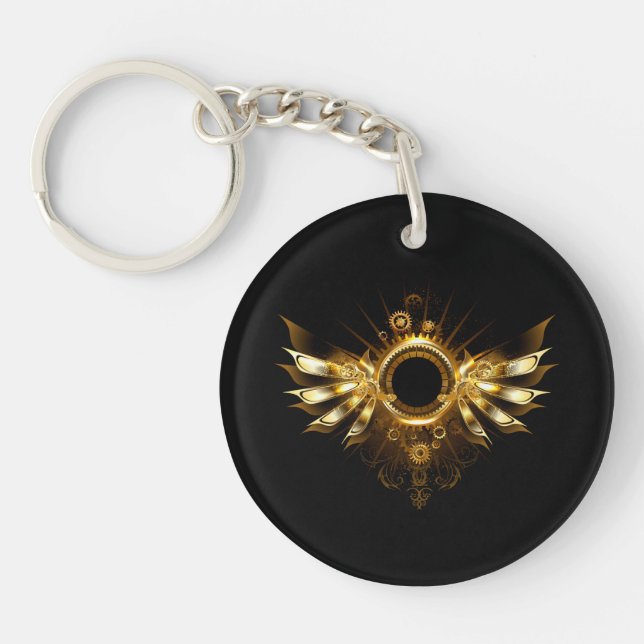 Steampunk wings keychain (Front)