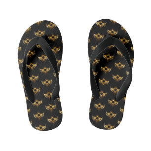 Steampunk wings kid's flip flops