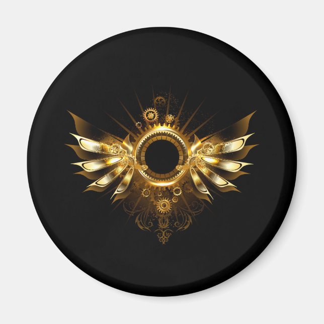 Steampunk wings magnet (Front)