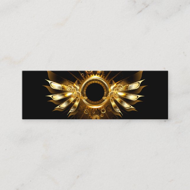 Steampunk wings mini business card (Front)