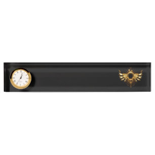 Steampunk wings nameplate