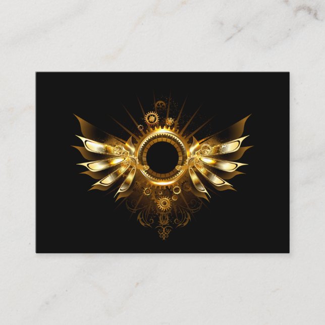 Steampunk wings place card (Front)