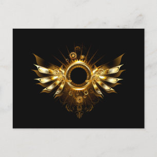 Steampunk wings postcard