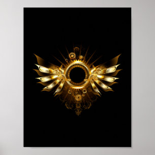 Steampunk wings poster