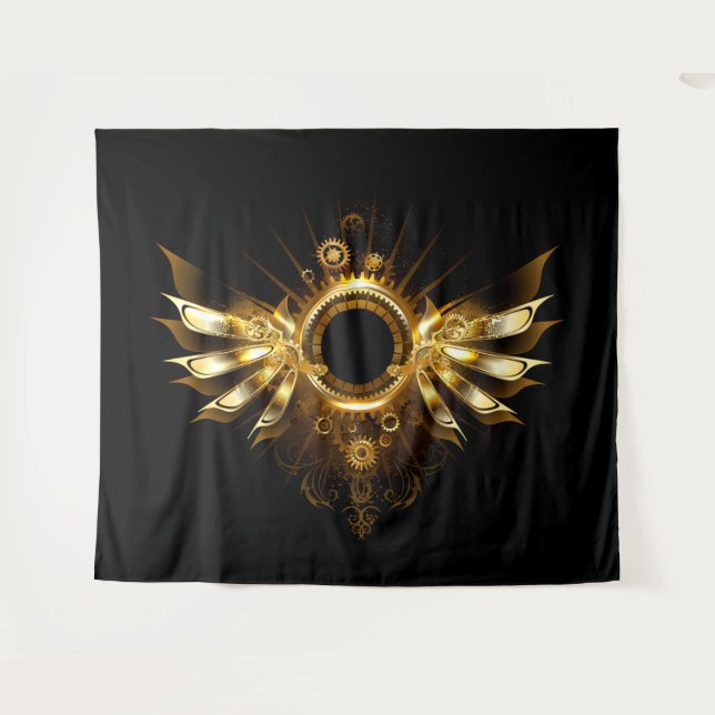 Steampunk wings tapestry (Front (Horizontal))