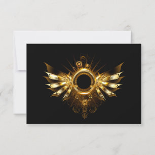 Steampunk wings thank you card