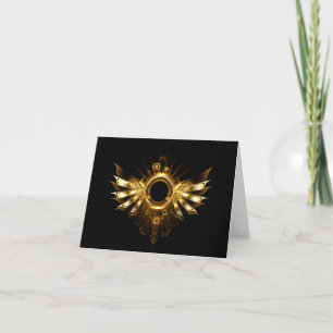 Steampunk wings thank you card