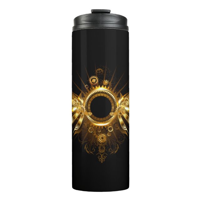 Steampunk wings thermal tumbler (Front)