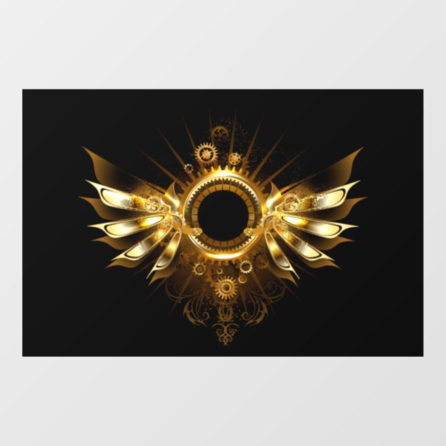 Steampunk wings window cling (Sheet)
