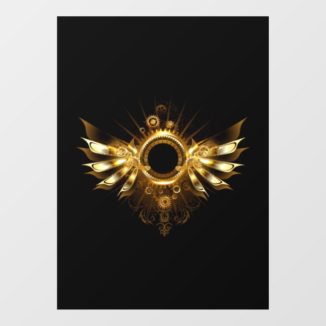 Steampunk wings window cling (Sheet)