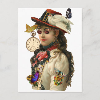 SteamPunk Woman Postcard