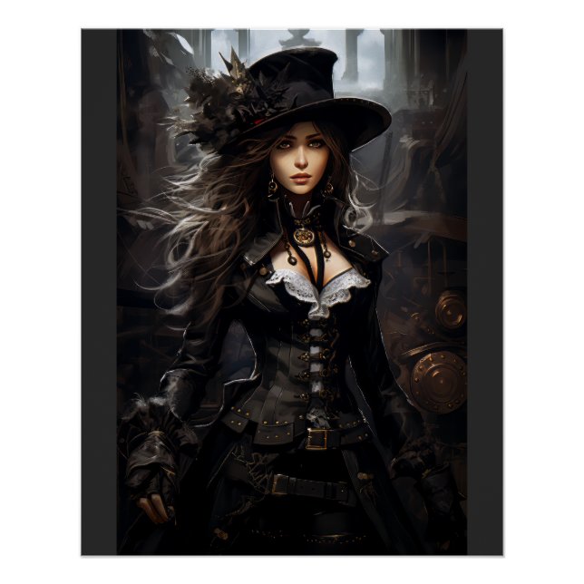 Steampunk Woman Poster (Front)