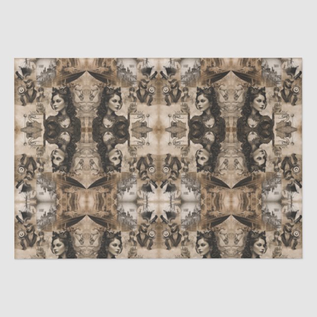 Steampunk women tissue paper (Front)