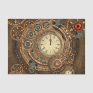 Steampunk, wonderful clockwork tissue paper