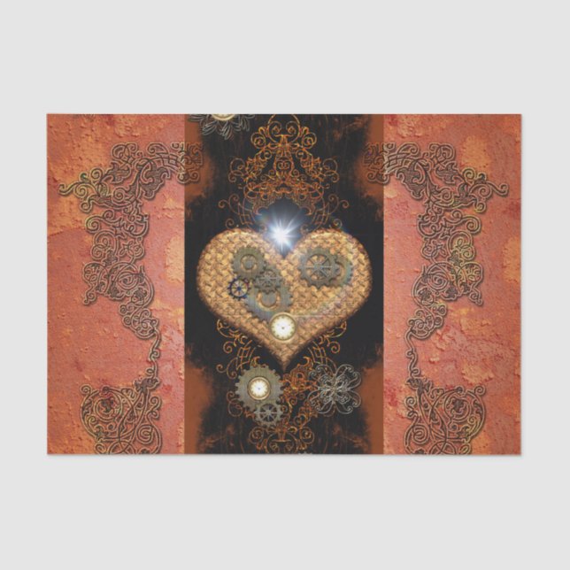 Steampunk, wonderful heart tissue paper (Front)