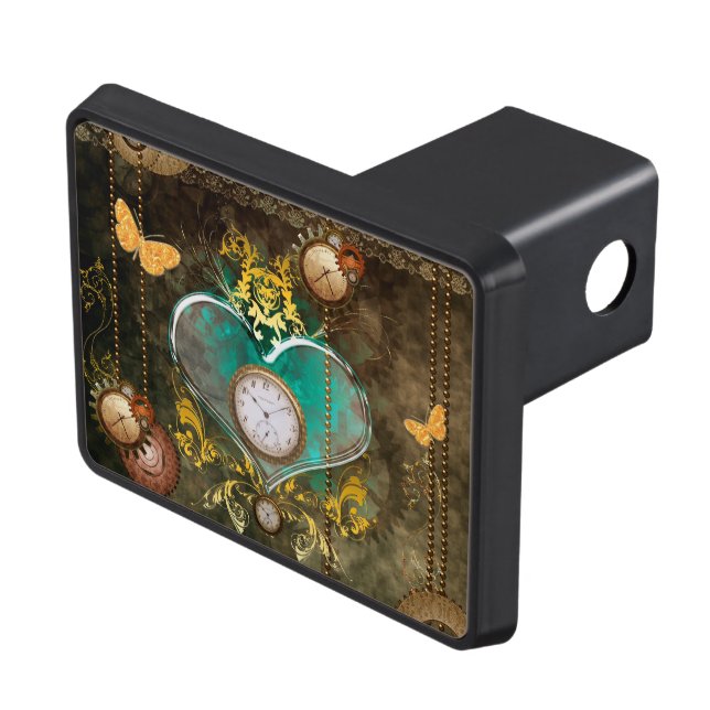 Steampunk, wonderful heart trailer hitch cover (Top Right)