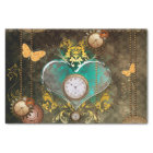 Steampunk, wonderful heart with clocks