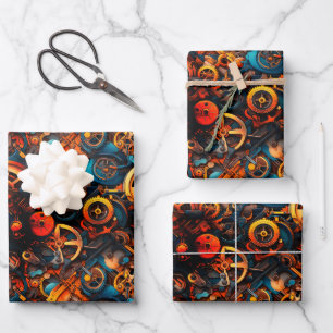 Steampunk Wrapping Paper Sheet