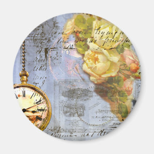Steampunk & Yellow Roses Magnet