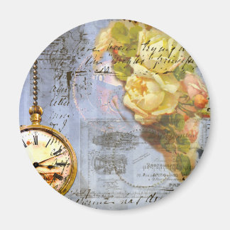 Steampunk & Yellow Roses Magnet