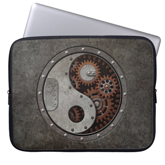 Steampunk Yin Yang Laptop Sleeve (Front)