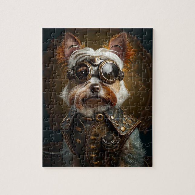 Steampunk Yorkie Puzzle (Vertical)