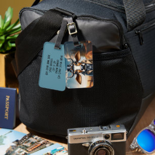 Steampunk Zebu  Luggage Tag