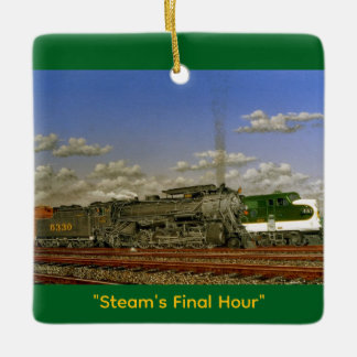 "Steam's Final Hour" by Tom Rock Ceramic Ornament