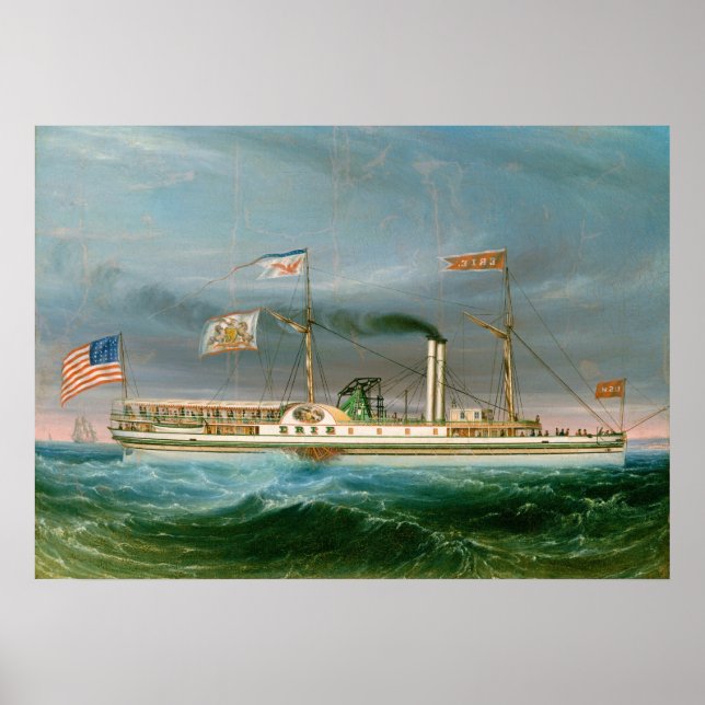 Steamship "Erie" - American Fine Art Poster (Front)