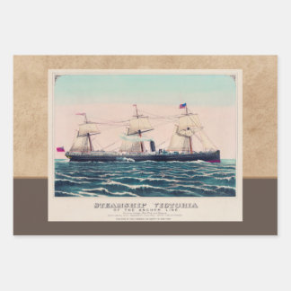 Steamship Victoria of the Anchor Line, 1876 Wrapping Paper Sheet
