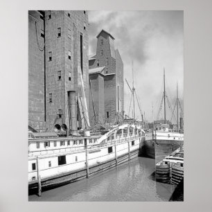Steamships at Buffalo Poster
