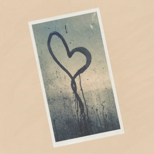 Steamy Drawn Heart Napkin