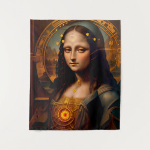 Steamy MONA LISA Cyborg Tapestry