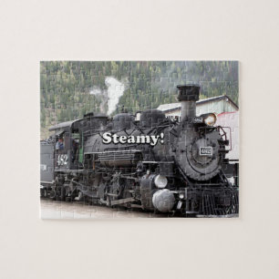 Steamy!: steam train engine, Colorado, USA Jigsaw Puzzle