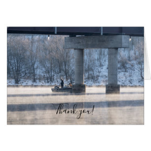 Steamy Winter Fishing Lake Taneycomo Merci Carte U