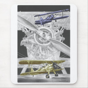 Stearman Biplane Mouse Pad