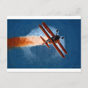 Stearman Biplane Postcard