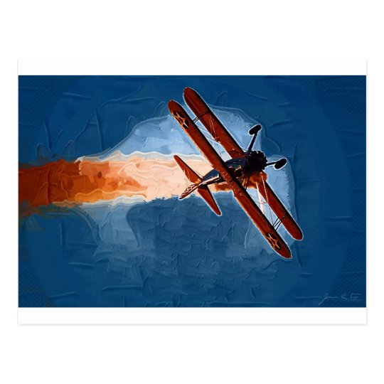 Stearman Biplane Postcard